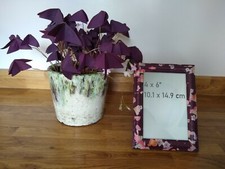 Dark purple decopatch 4x6" photo frame