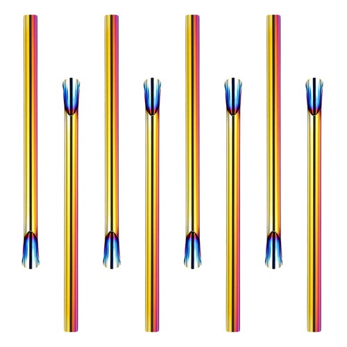 8pcs reusable metal drinking - 8pcs,