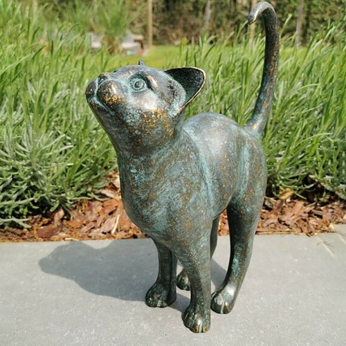 Outdoor cat statue - outdoor,
