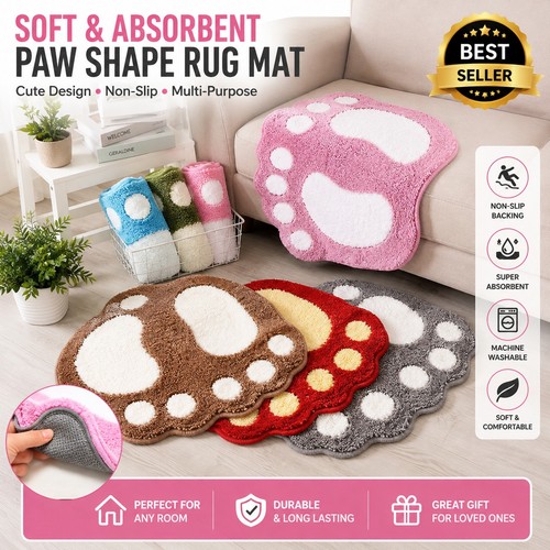 Cute footprints bath mat non - cute,