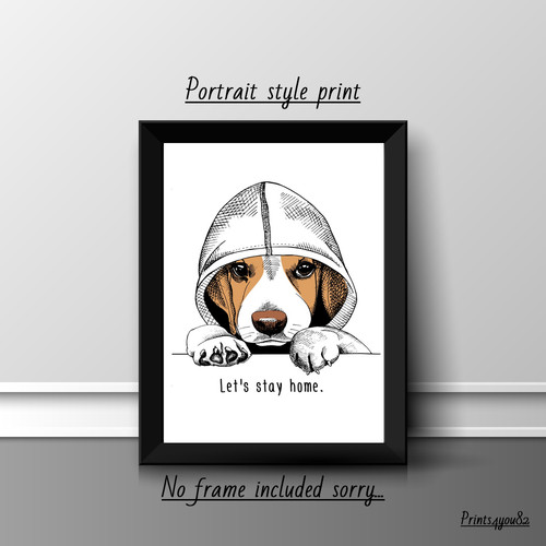 Beagle dog pet - dog, print