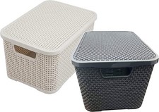 Cream Grey Rattan Effect Home