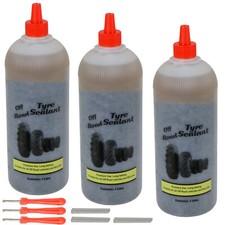 Tyre Sealant Puncture Repair Off Road Bike MTB Quad BMX Inner Tube Slime 1L x 3