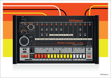 Roland TR 808 (Roland TB-303 606 909) Print Size A1. 