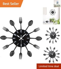 Elegant 3D Cutlery Wall Clock