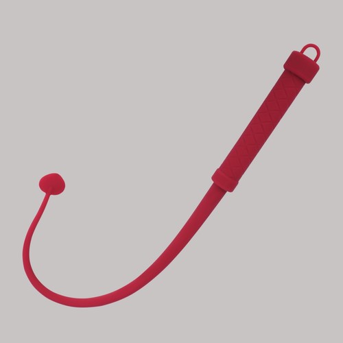 Red silicone tawse - red,