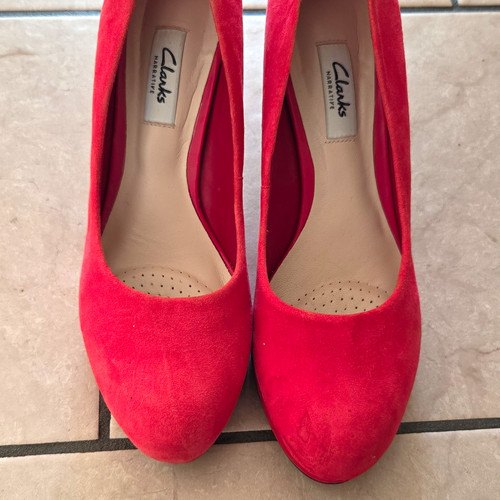 Clarks narrative red suede - clarks,