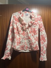 White And Red Floral Oasis Top