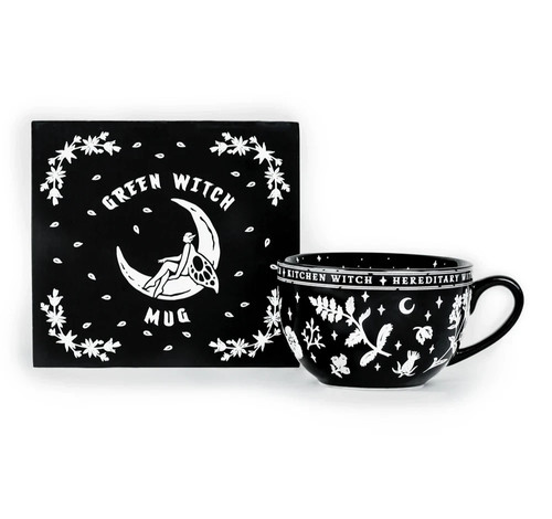 Green witch large coffee fairy - green,