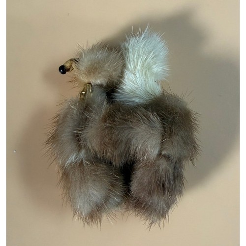 Vintage mink fur poodle dog - mink,