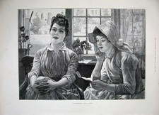 Old Antique Print 1897 Flying