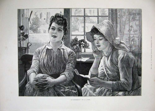 Old antique print 1897 flying - print,