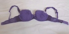 BNWOT NEW LA SENZA UK 32D EUR 70D PURPLE MESH UNDERWIRED BALCONETTE DEMI BRA