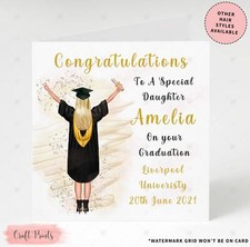 Personalised Congratulations on Your Graduation Card University Any Name
