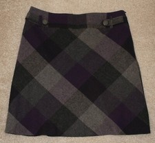 M&S Ladies' Purple Mix Lined Skirt, Size 12, Length 21in