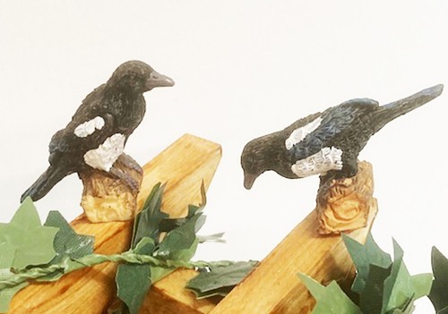 Dolls house pair resin - of,