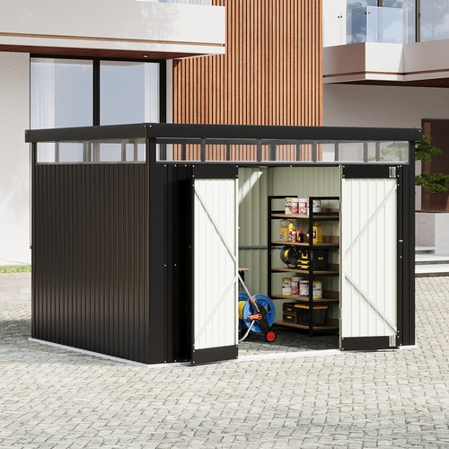 Black garden storage shed with - garden,