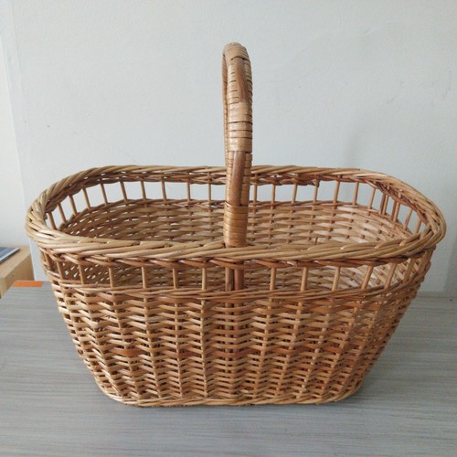 Vintage wicker shopping basket - vintage,