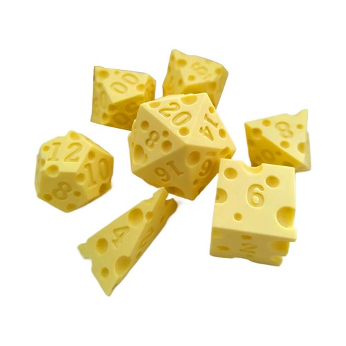 Irregular cheese dice ornament - cheese,