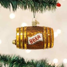 Old World Christmas Ornament-Beer Keg  NEW #32064