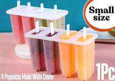 4 Cell Popsicle Frozen Ice Maker Lolly Cream Diy Pop Mold Mould Tray Pan Kitchen
