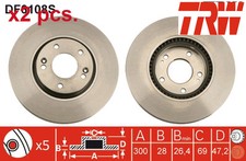 X2 PCS FRONT BRAKE DISC SET