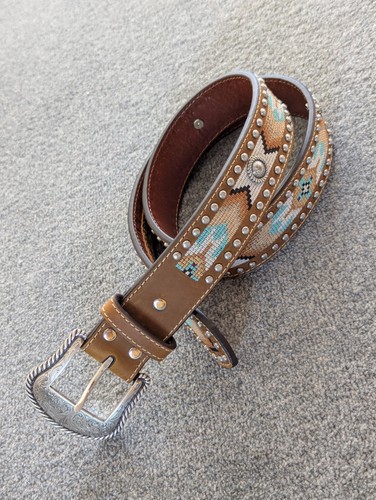 Nocona leather western belt - nocona,