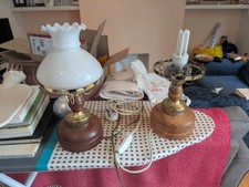 Two / Pair Vintage Lamps Glass