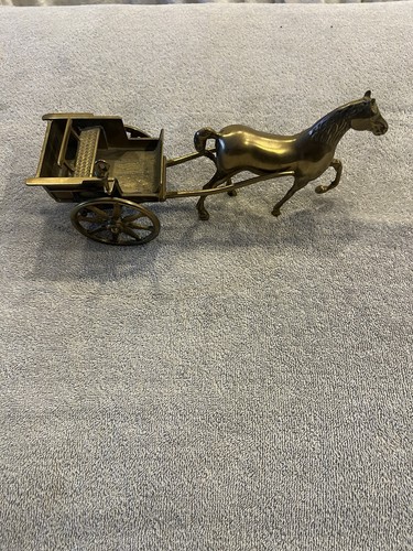 Brass horse drawn topless - drawn,
