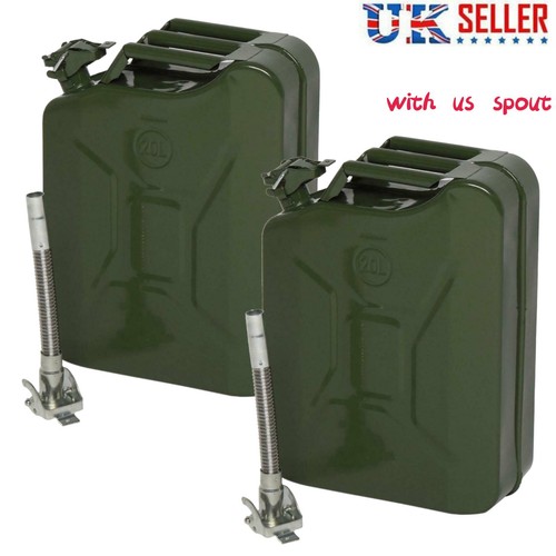 2x20l jerry can metal army - metal,