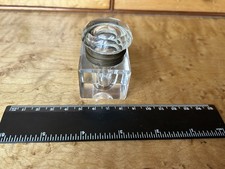 Antique glass inkwell 36mm - antique,