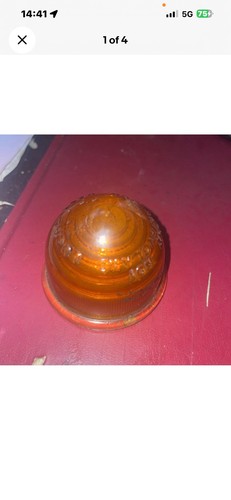 Vintage glass l594 - red, stop