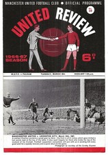 Football Programme MAN UTD v FULHAM Mar 1967