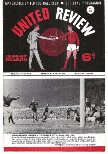 Football programme man utd - programme,