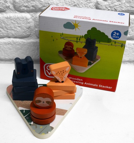 Wooden animal stacker toy fun - animal, toy.