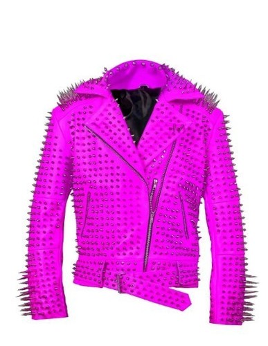 Violet punk jacket - heavy, metal