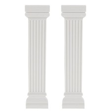  2 Pcs European Style Roman Column Decoration Dollhouse Furniture Sculpture