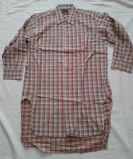 Vintage Shirt French workwear work 1960s checked smock chore deadstock
