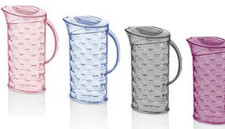 2 Litre Plastic Water Jug Pitcher Fridge with Lid and Ice Guard and Measurements