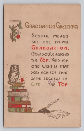 Graduation greetings owl - graduation,