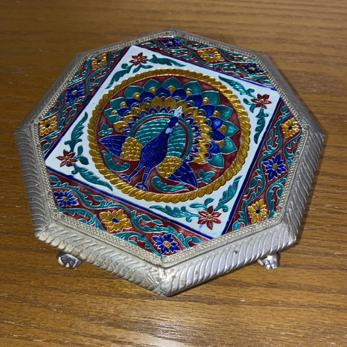 Metal wood teapot stand - teapot,