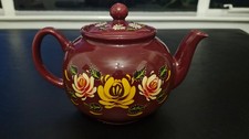 Vintage Pristine England Teapot in Canal Boat Style