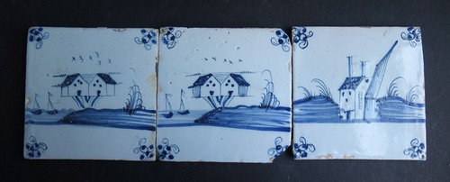 Three 19th century blue - century,