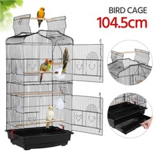 Metal Bird Cage Teal Blue Parrot Cage Large Travel Cage for Budgie Conure 104.5H