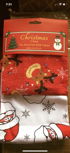 Pack christmas tea towels - of,