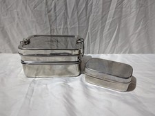 A Slice of Green 2 Tier Stainless Steel Lunch Box with Mini Container