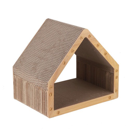 Cat house scratcher cardboard - house,