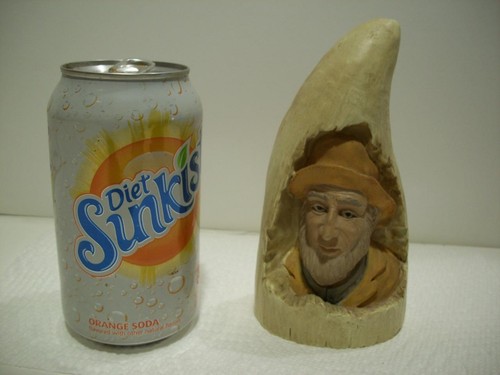 Vtg faux whale tooth replica - faux,