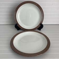 DENBY GREYSTONE HANDCRAFTED FINE STONEWARE BREAD AND BUTTER PLATE X2