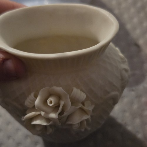 Cream ceramic floral vase with - cream,